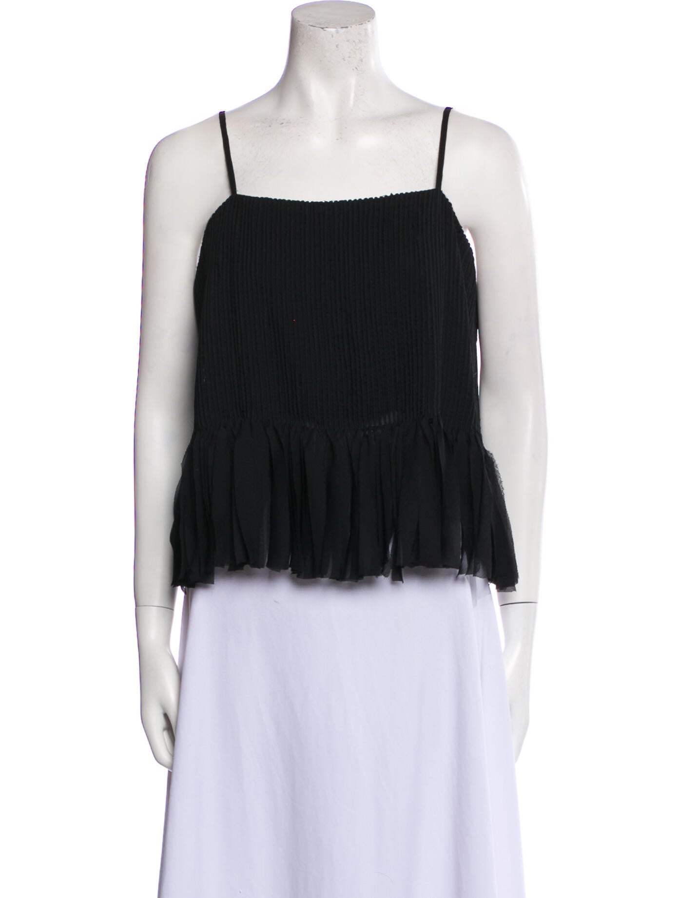 Aje Square Neckline Sleeveless Crop Top
