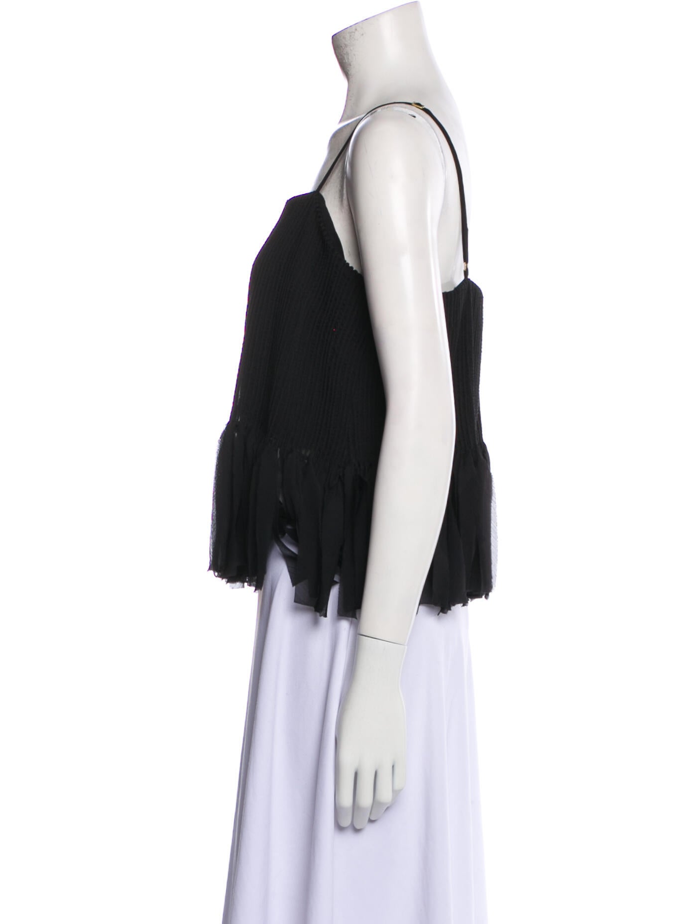 Aje Square Neckline Sleeveless Crop Top