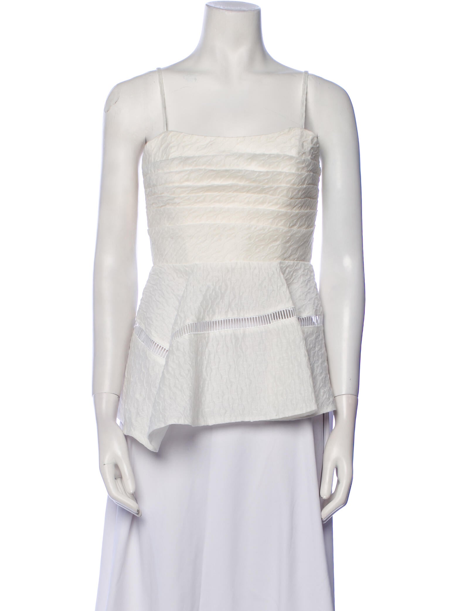 Aje Linen Square Neckline Top