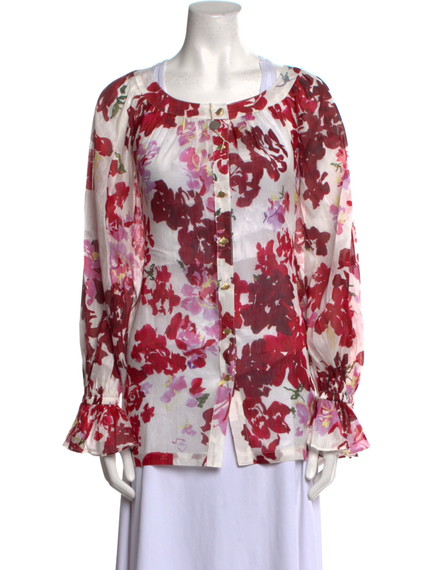 Aje Linen Floral Print Blouse w/ Tags