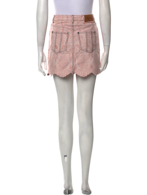 Aje Embroidered Accent Mini Skirt