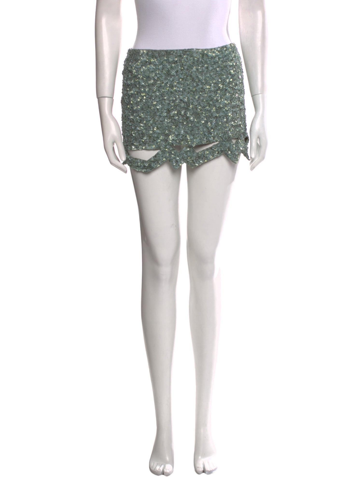Aje Sequin Mini Skirt