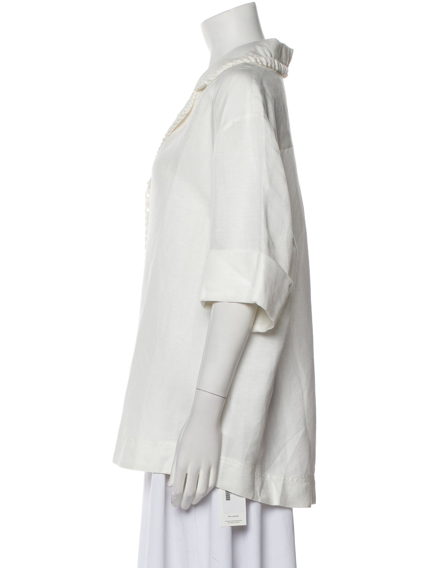 Aje Three-Quarter Sleeve Button-Up Top