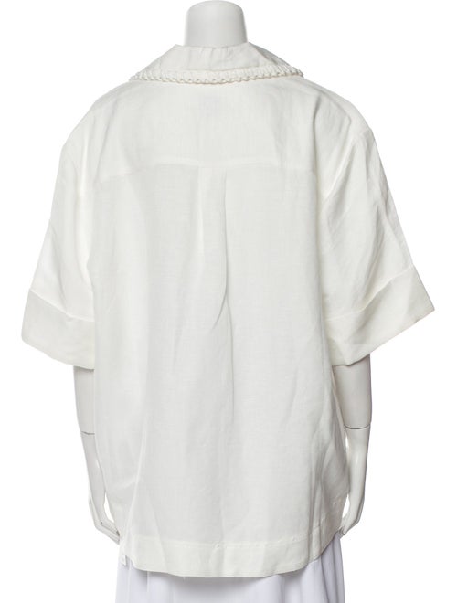 Aje Three-Quarter Sleeve Button-Up Top