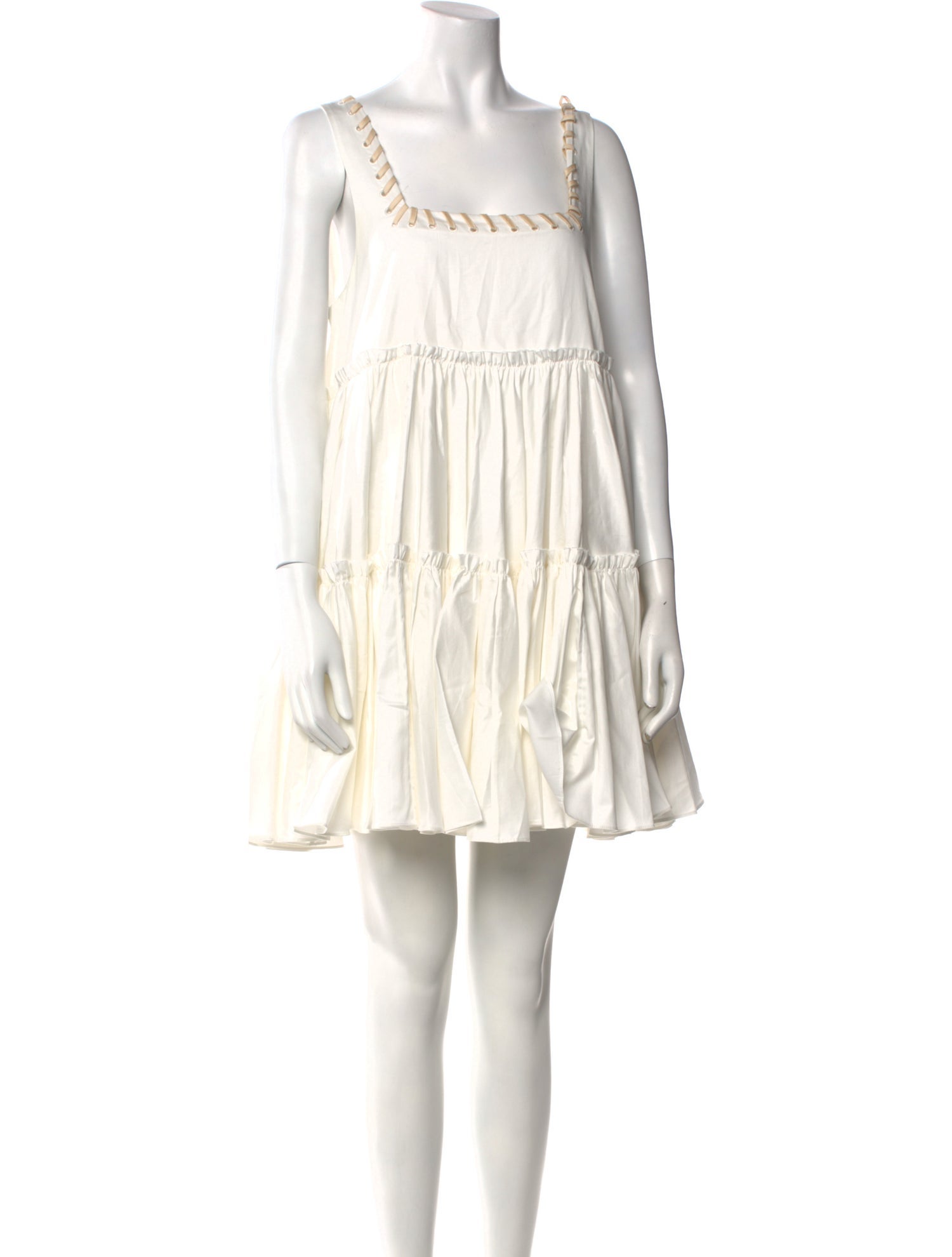 Aje Square Neckline Mini Dress