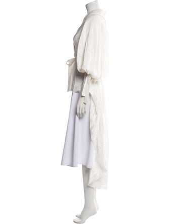 Aje Linen Trench Coat
