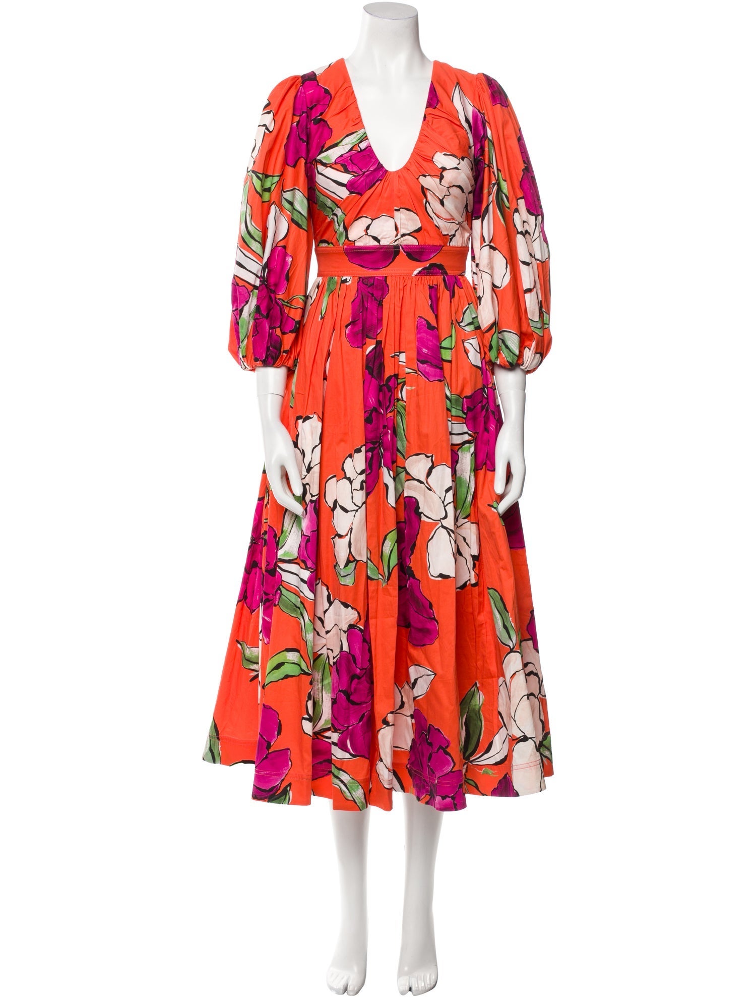 Aje Floral Print Long Dress