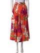 Aje Floral Print Midi Length Skirt