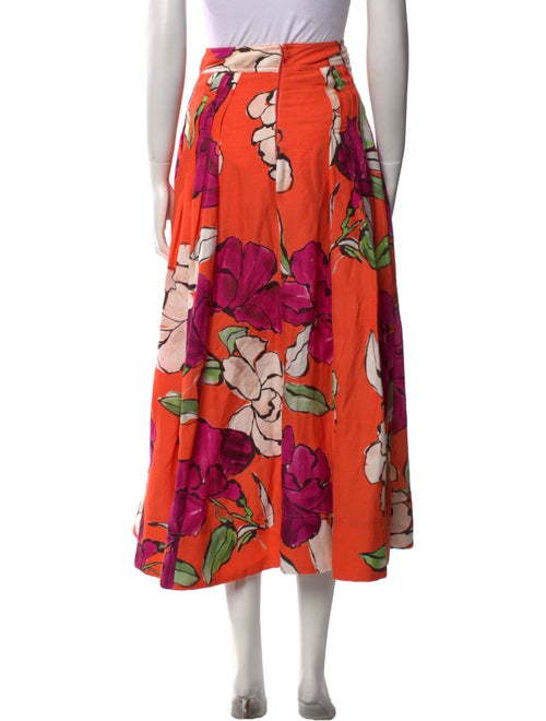 Aje Floral Print Midi Length Skirt