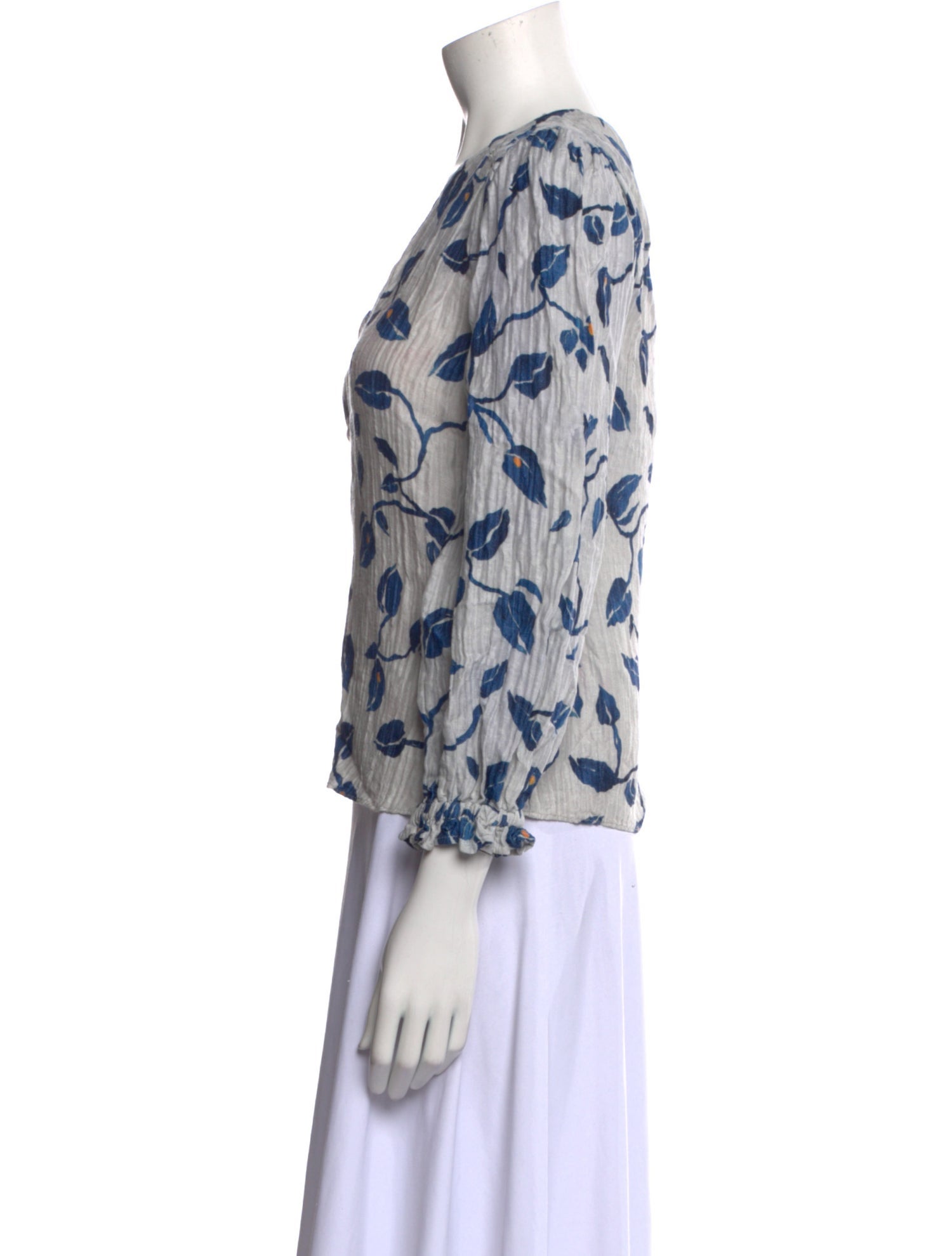 Aje Printed V-Neck Blouse