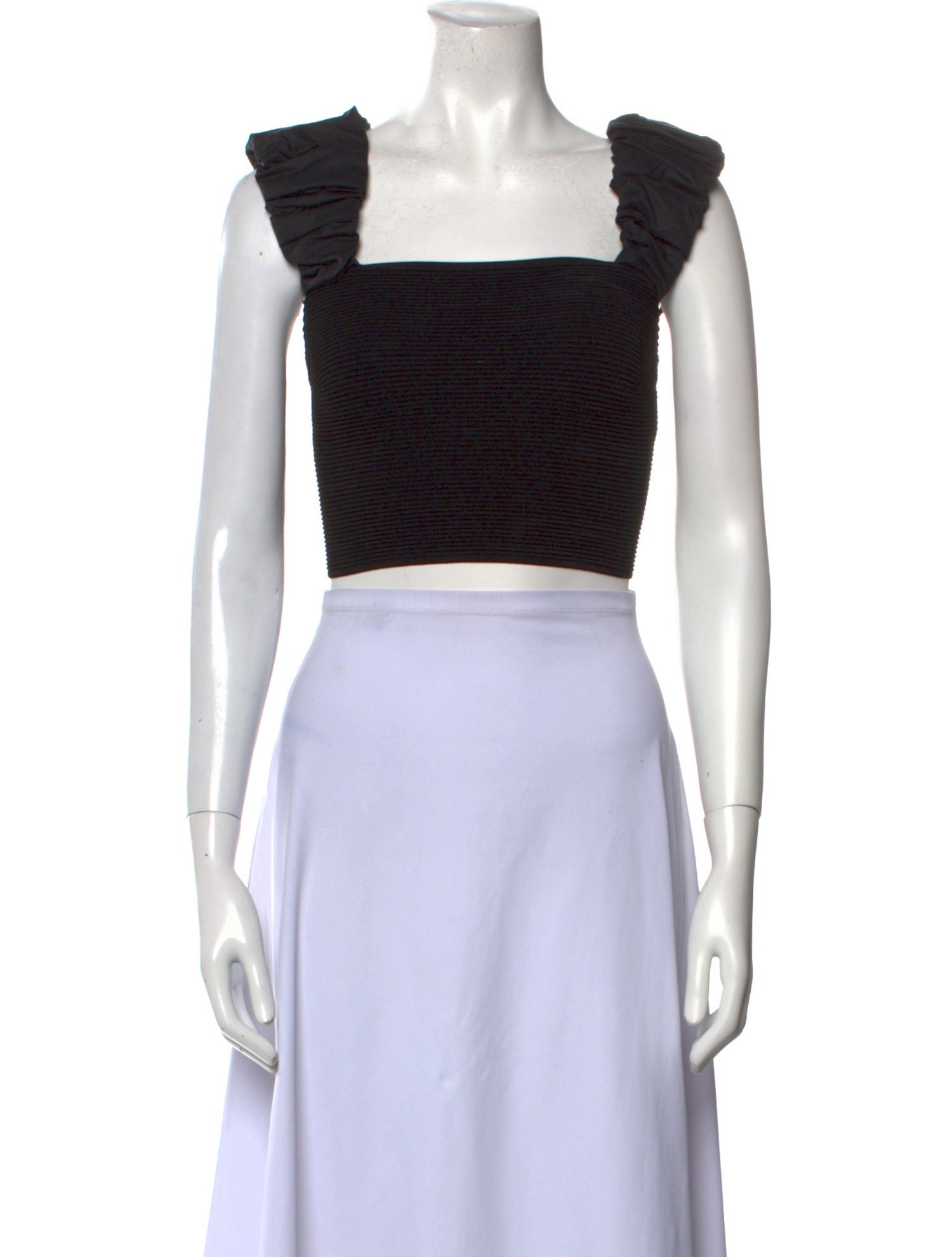 Aje Square Neckline Sleeveless Crop Top