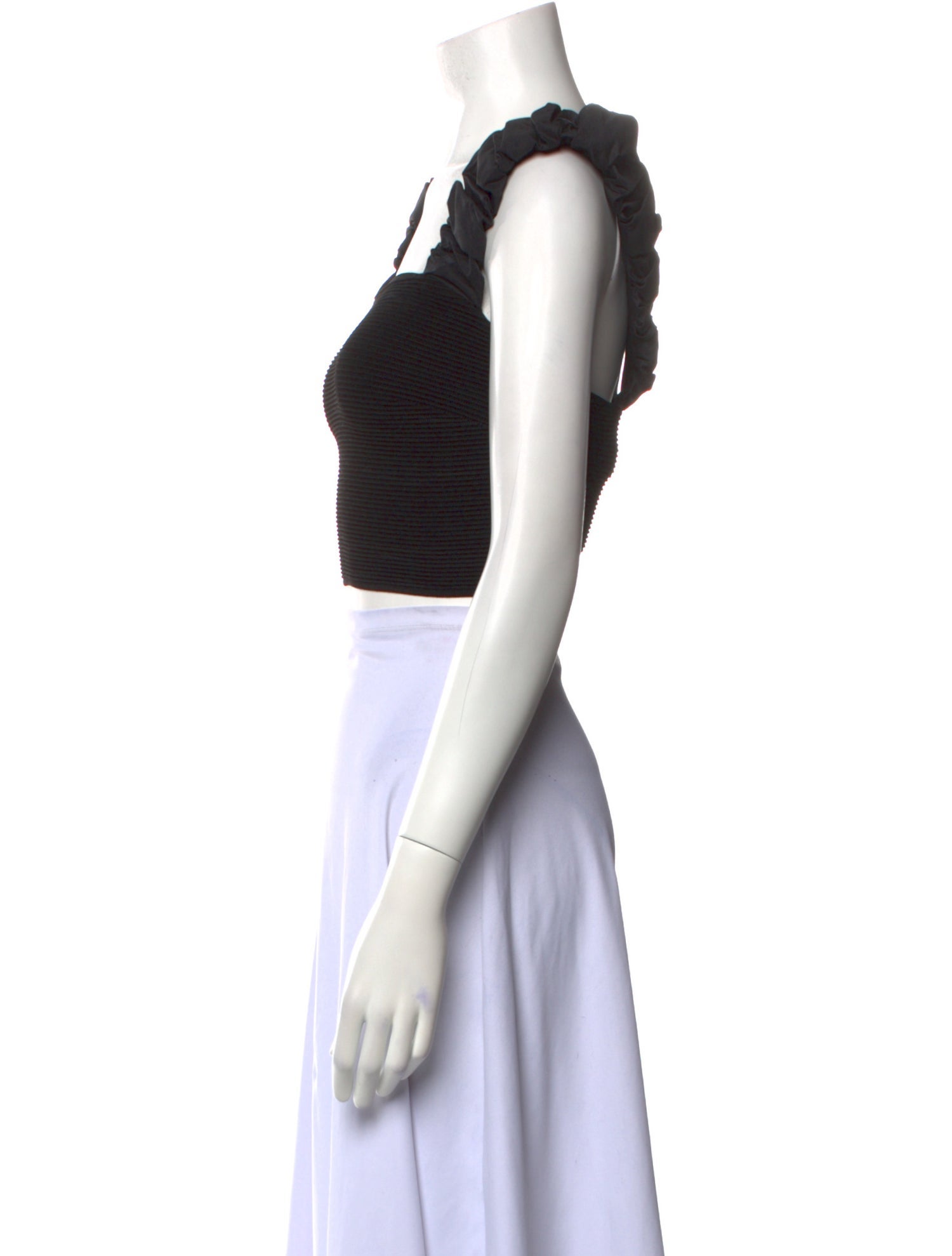 Aje Square Neckline Sleeveless Crop Top