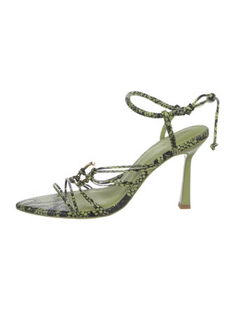 Aje Leather Animal Print Sandals