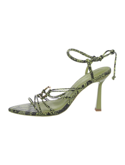 Aje Leather Animal Print Sandals