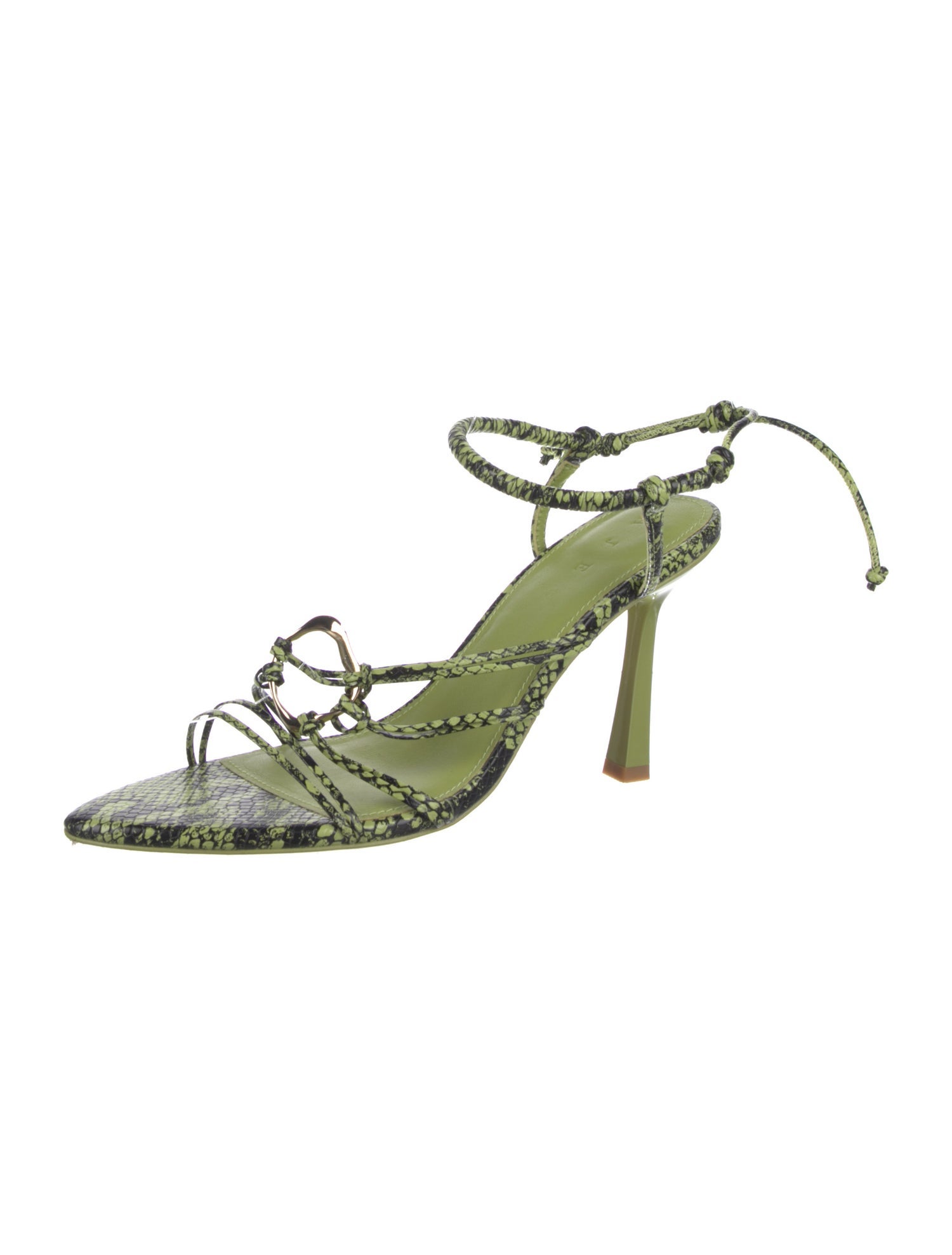 Aje Leather Animal Print Sandals