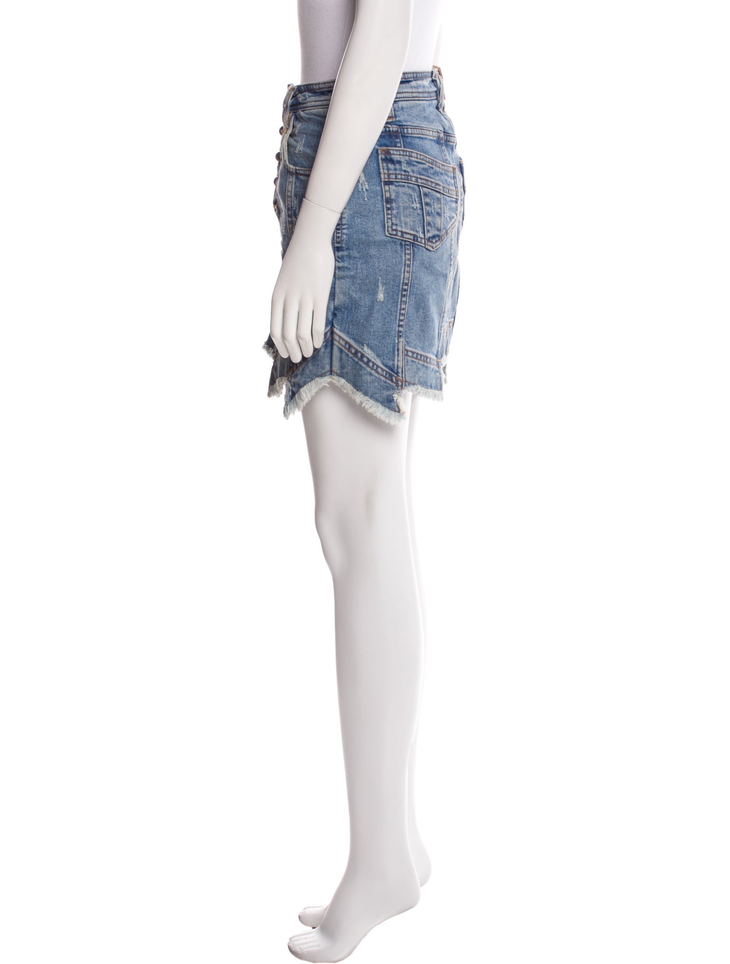 Aje Raw-Edge Trim Mini Skirt