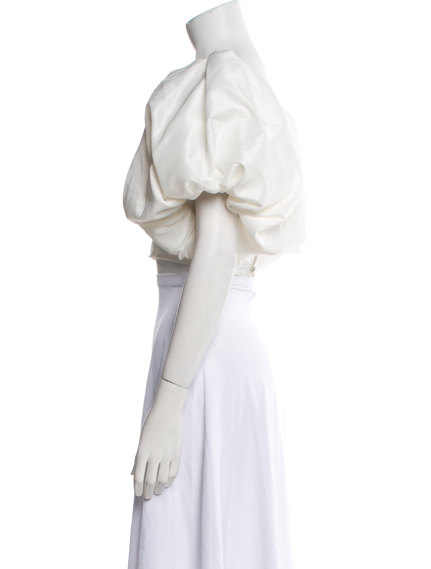 Aje Off-The-Shoulder Short Sleeve Crop Top