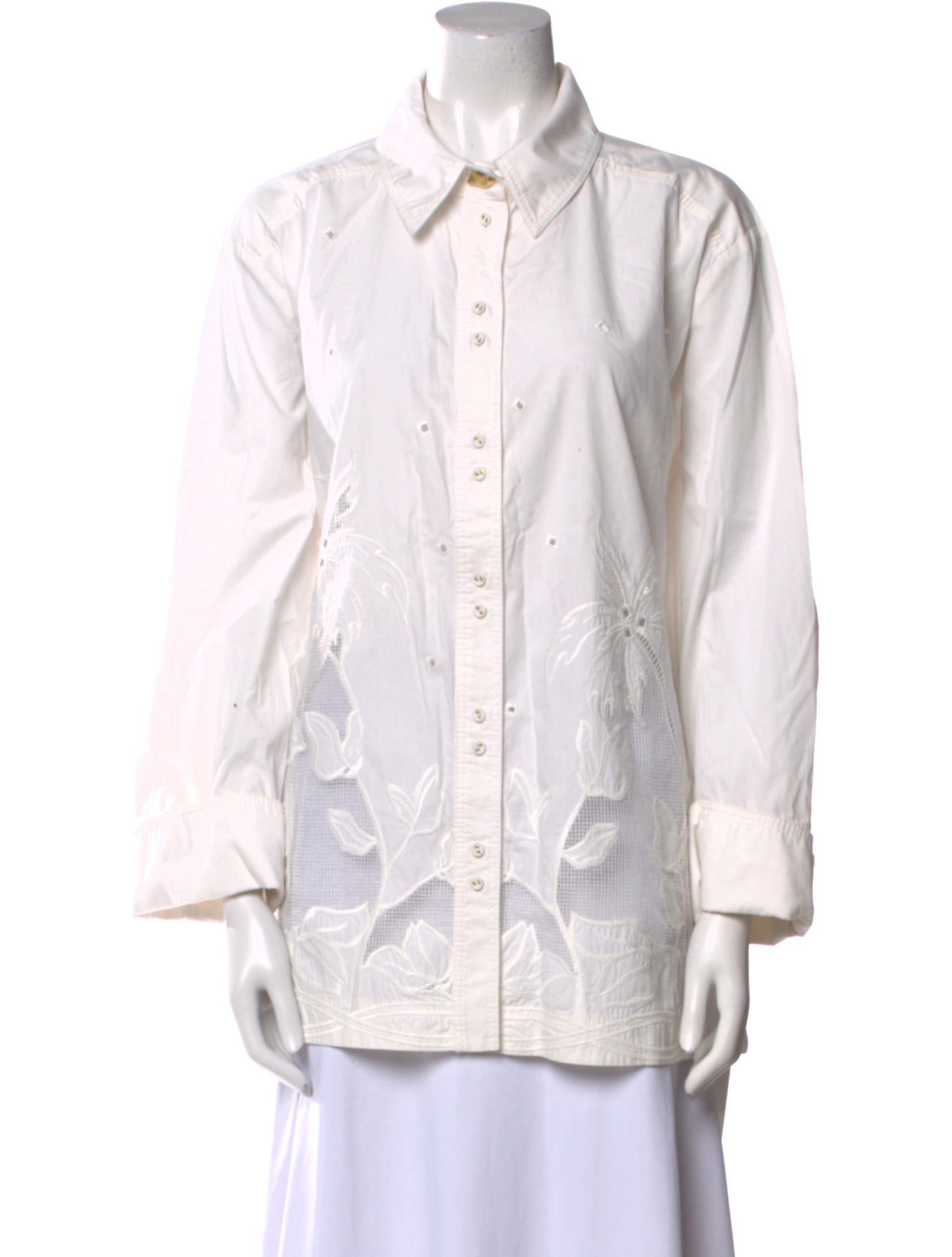 Aje Long Sleeve Button-Up Top