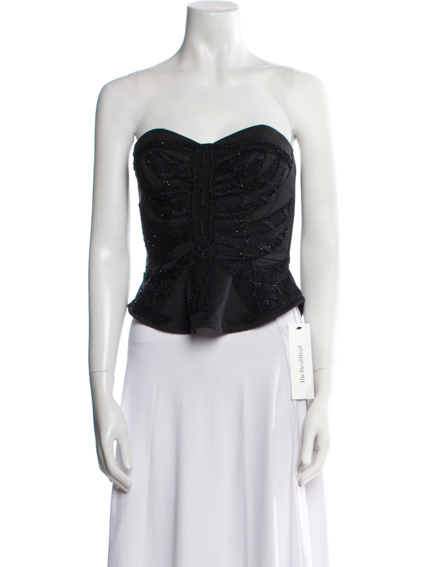 Aje Strapless Crop Top