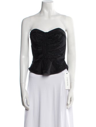 Aje Strapless Crop Top