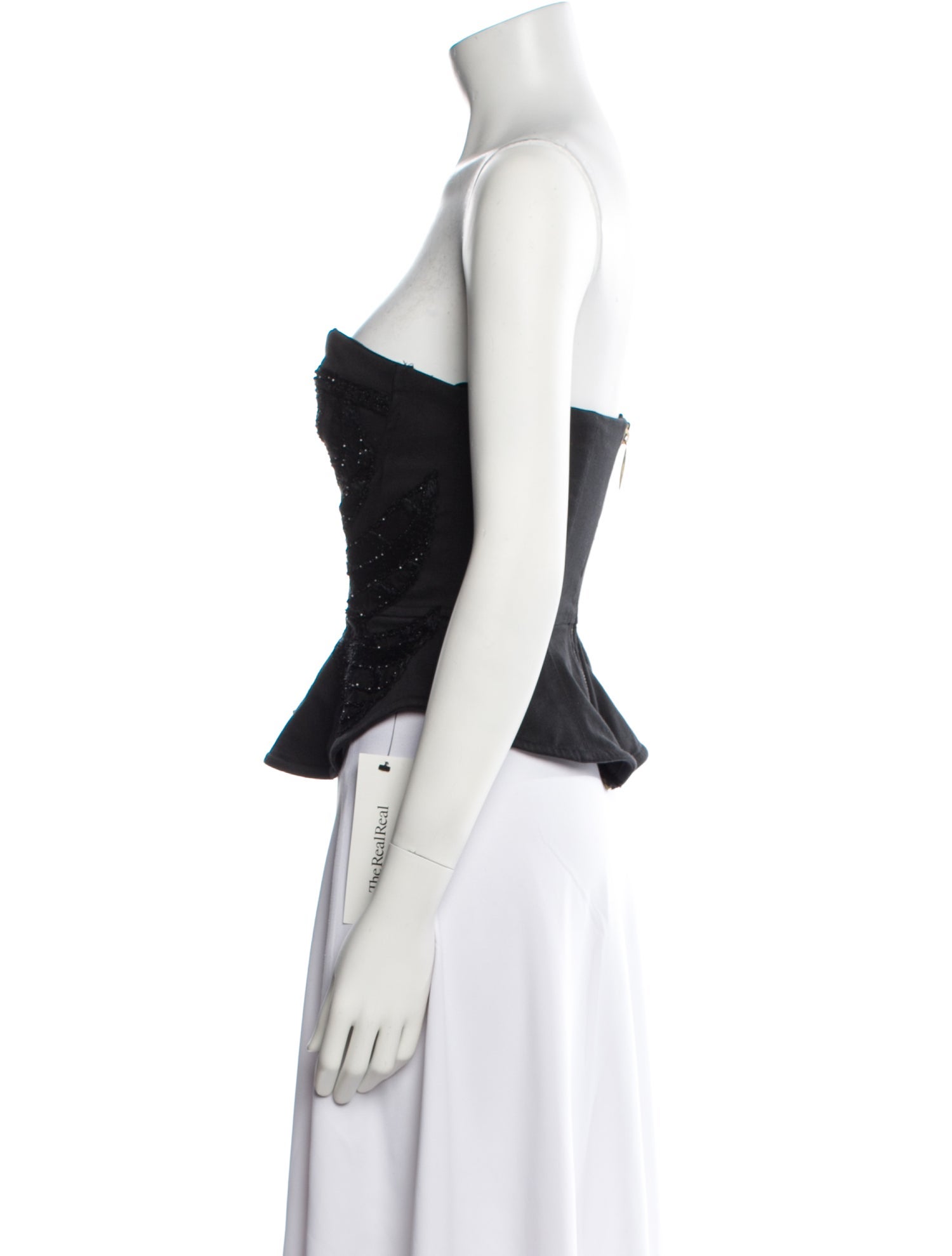 Aje Strapless Crop Top