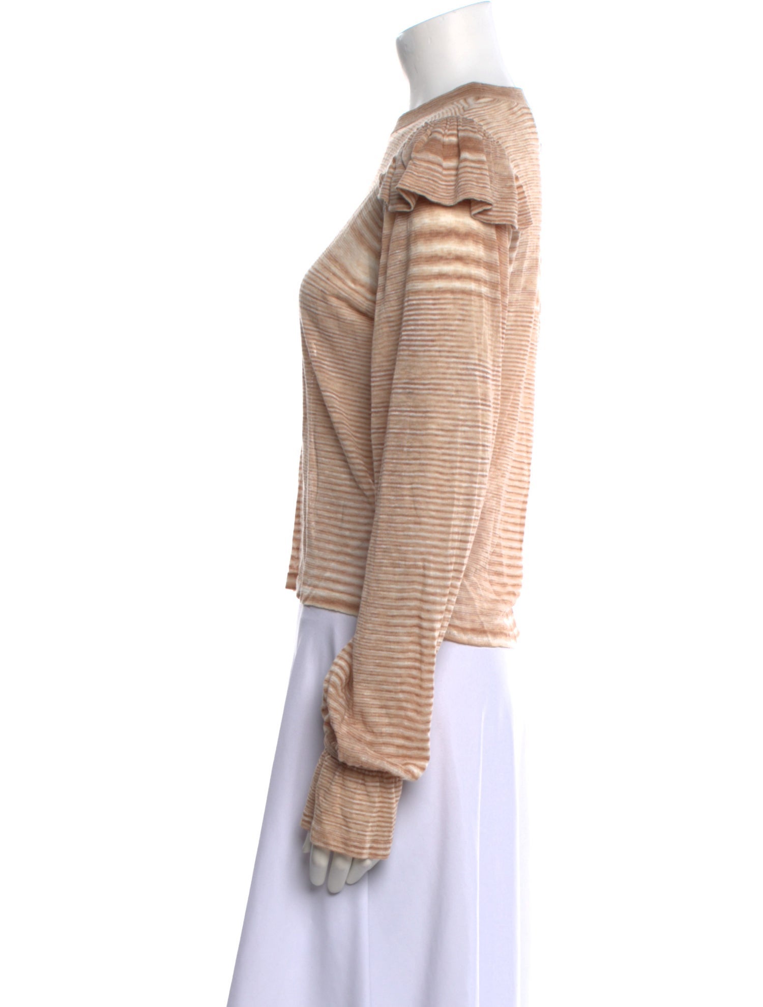 Aje Linen Mock Neck Crop Top