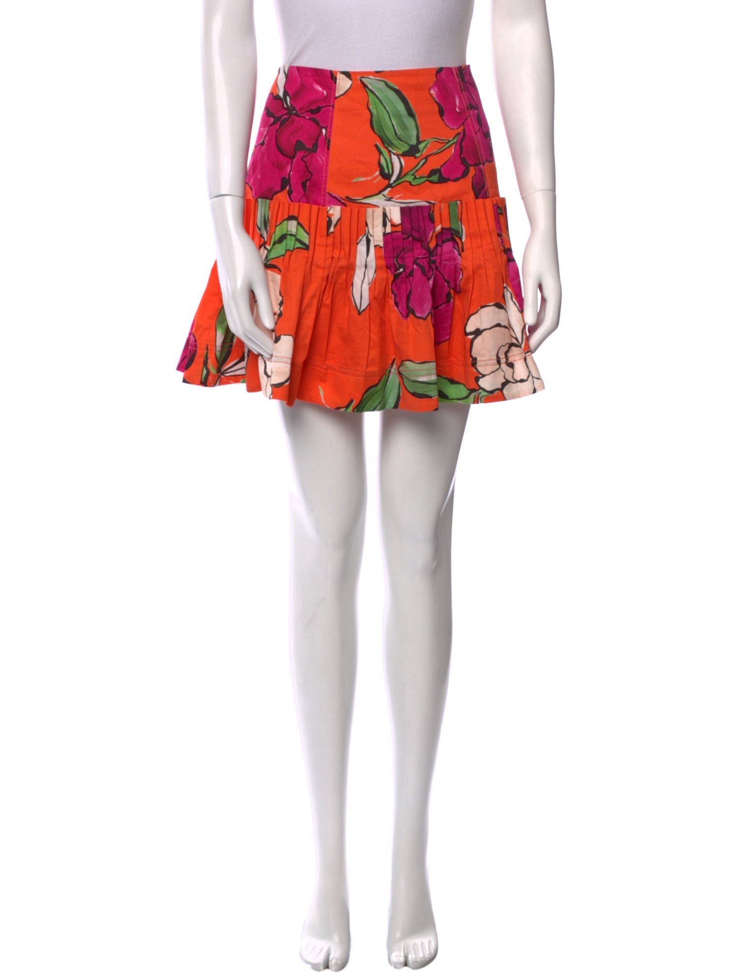 Aje Floral Print Mini Skirt