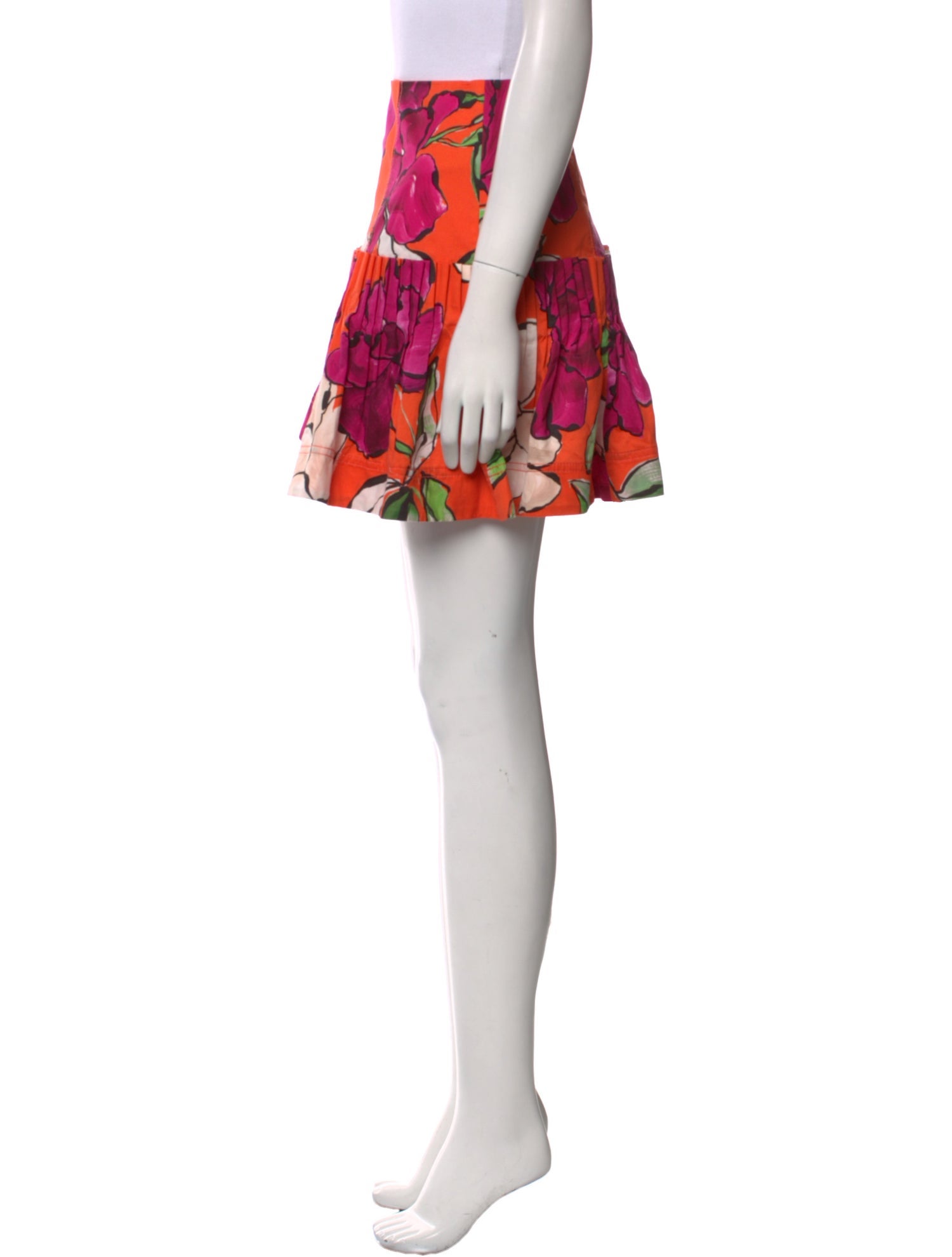 Aje Floral Print Mini Skirt