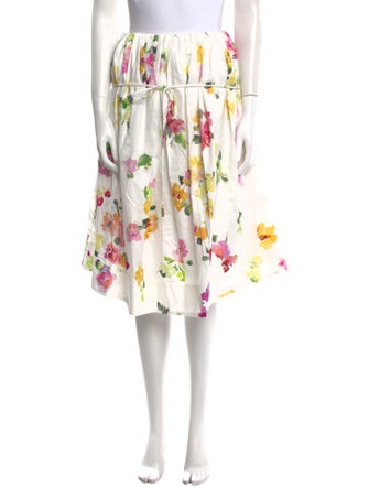 Aje Floral Print Knee-Length Skirt
