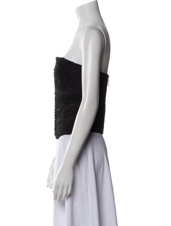 Aje Strapless Crop Top