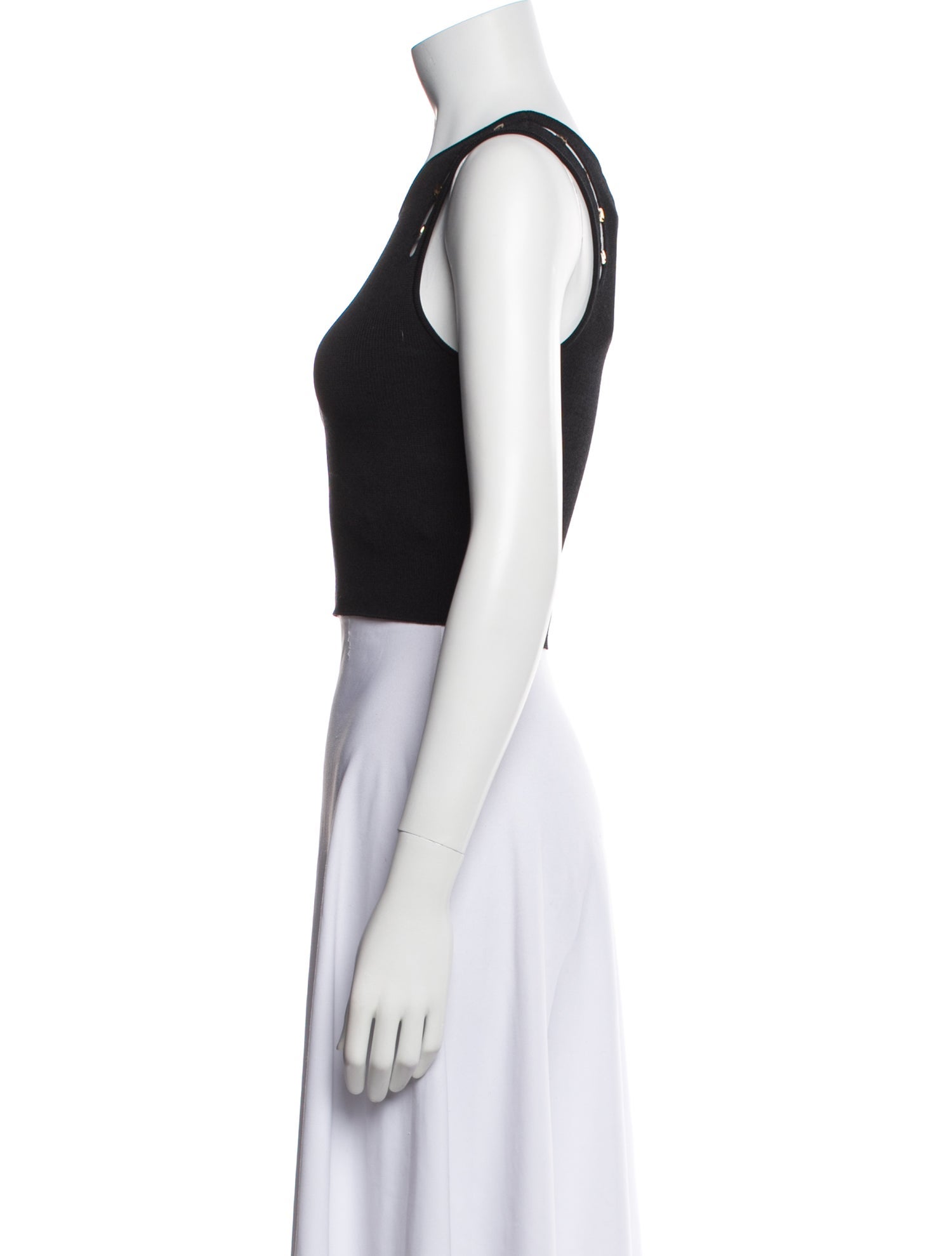 Aje Scoop Neck Sleeveless Crop Top
