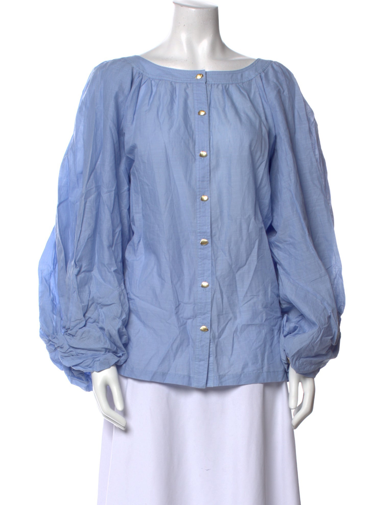 Aje Bateau Neckline Long Sleeve Button-Up Top w/ Tags