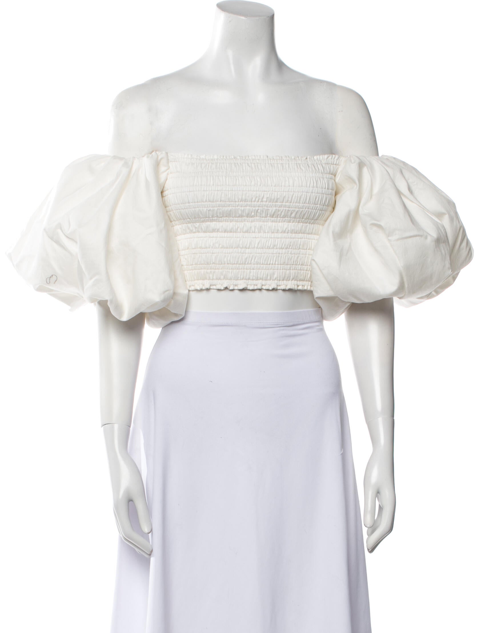 Aje Off-The-Shoulder Short Sleeve Crop Top