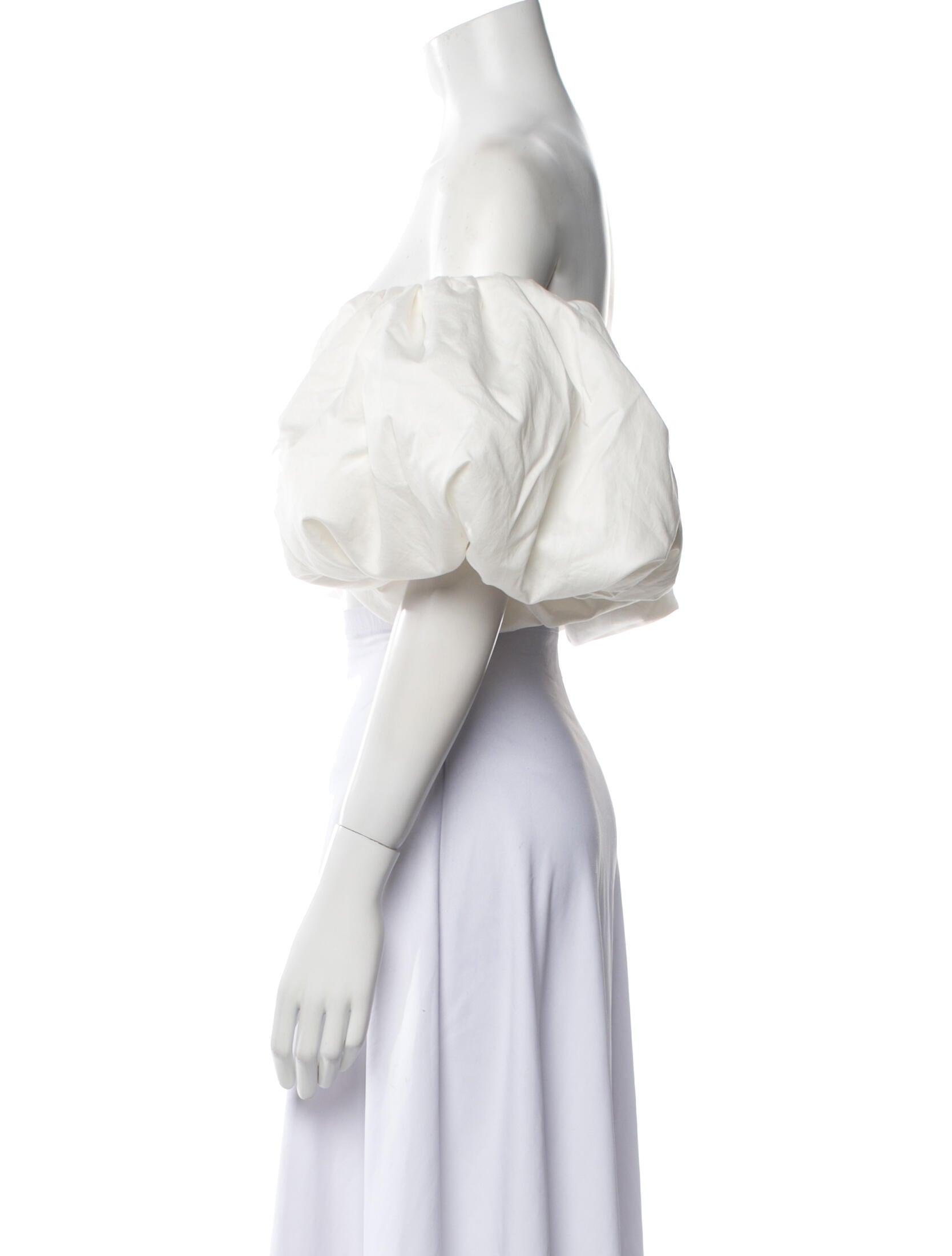 Aje Off-The-Shoulder Short Sleeve Crop Top