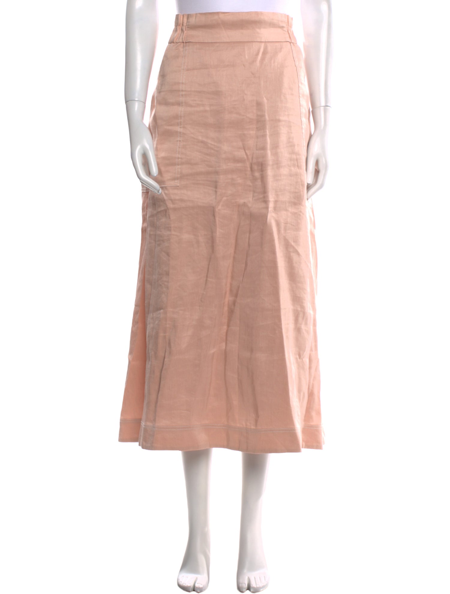Aje Linen Midi Length Skirt