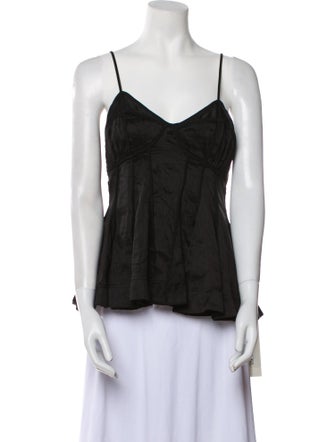 Aje Linen V-Neck Top