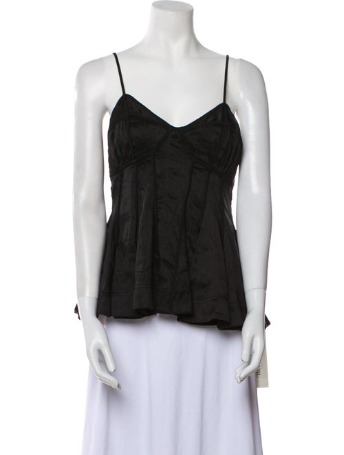 Aje Linen V-Neck Top