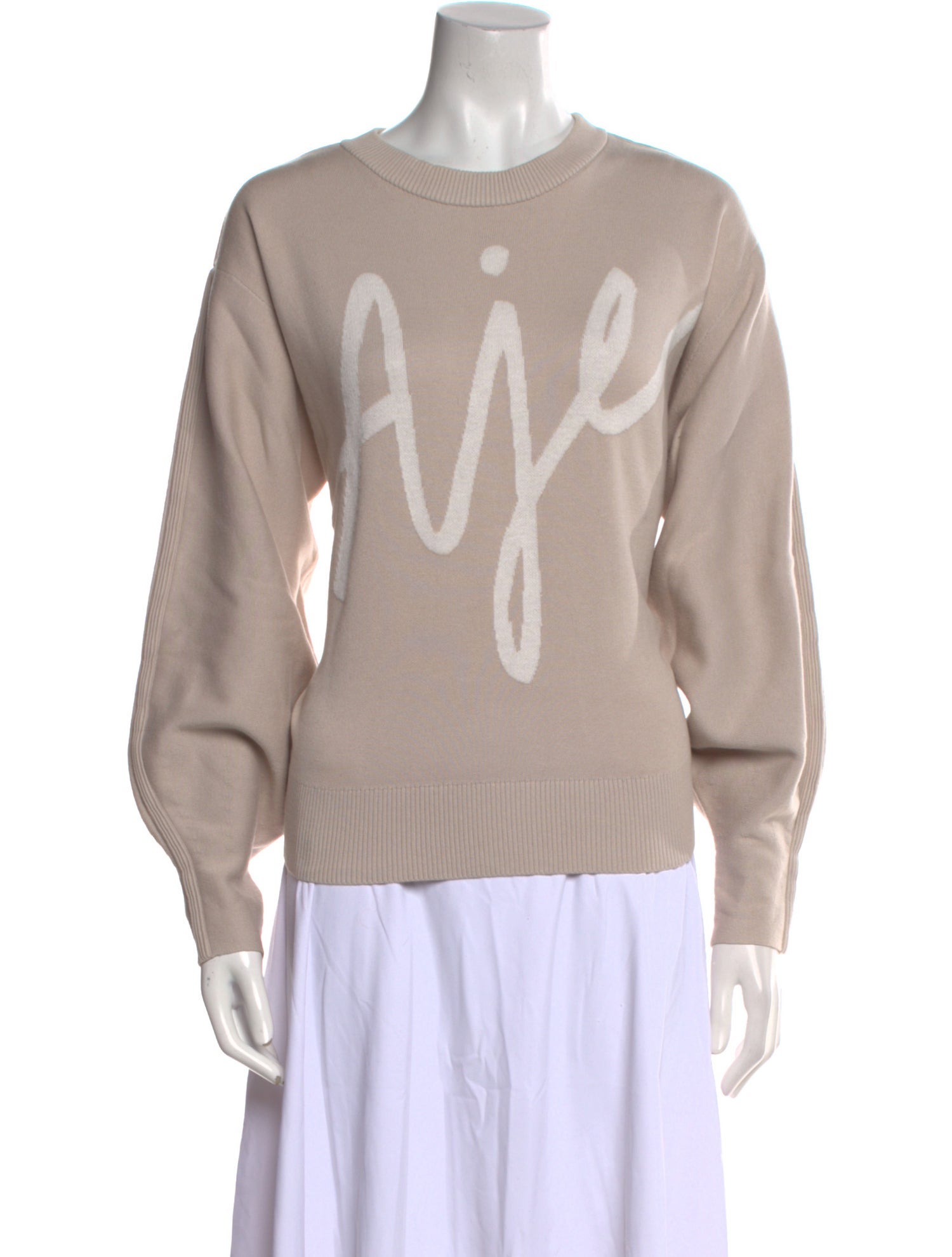 Aje Graphic Print Crew Neck Sweater