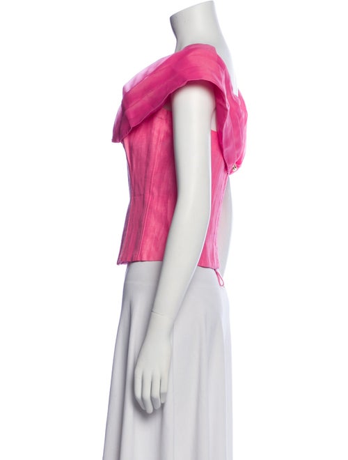 Aje Linen Cowl Neck Crop Top