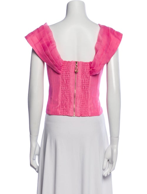 Aje Linen Cowl Neck Crop Top