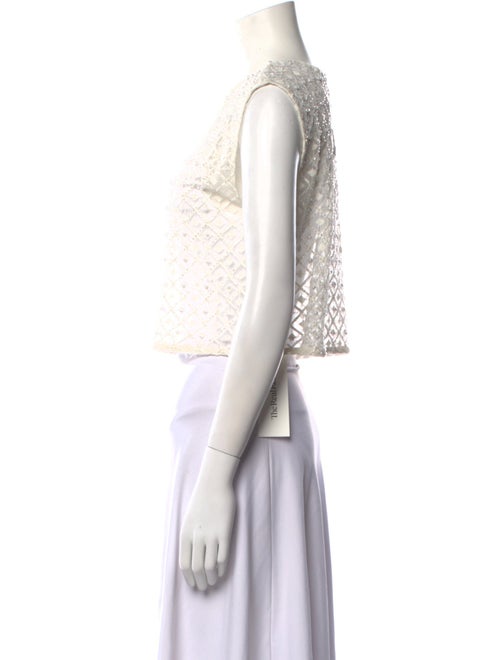 Aje Bateau Neckline Sleeveless Crop Top