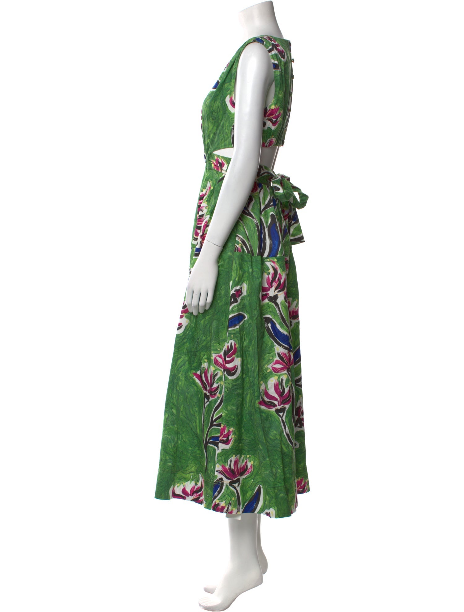 Aje Floral Print Long Dress