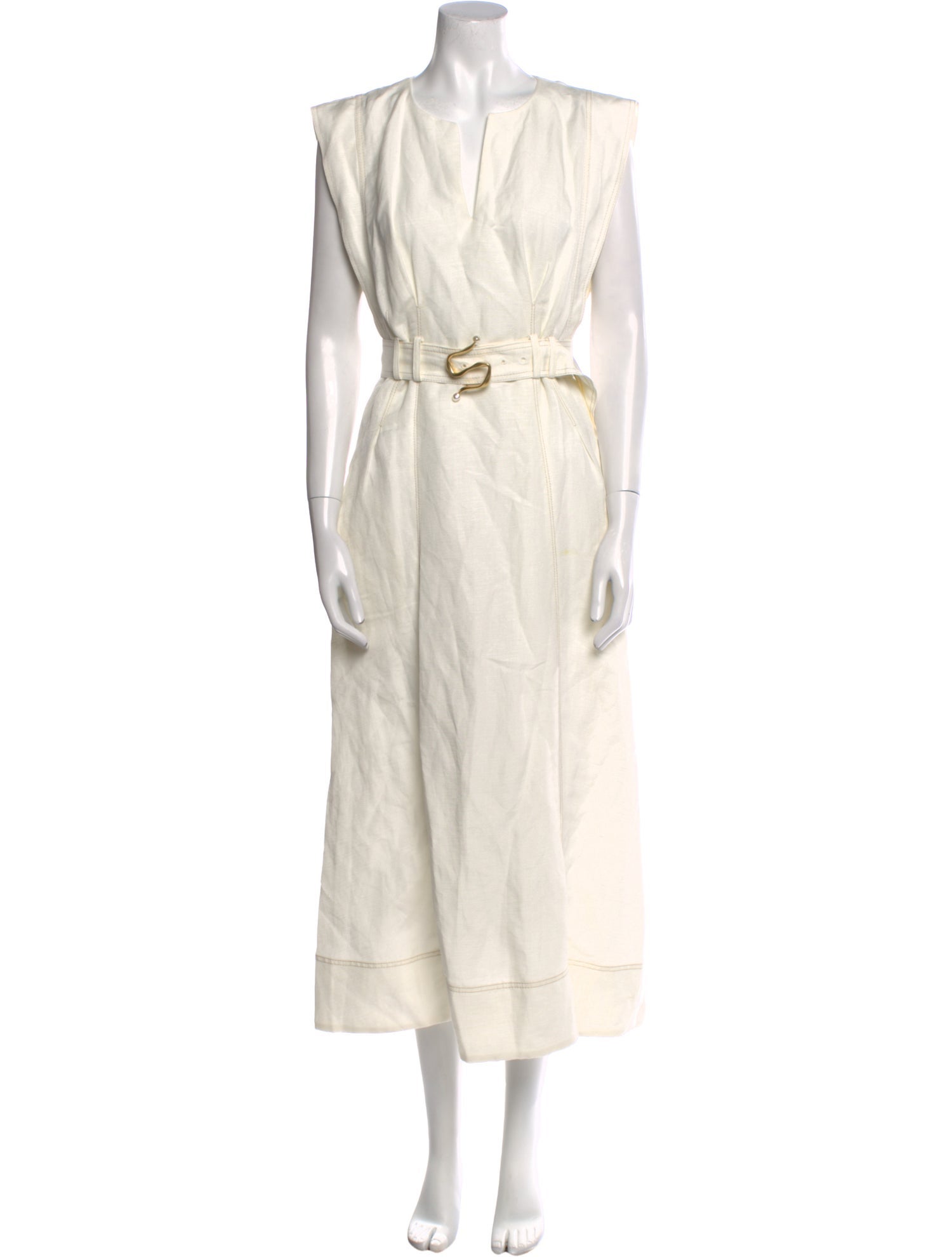 Aje Crew Neck Long Dress