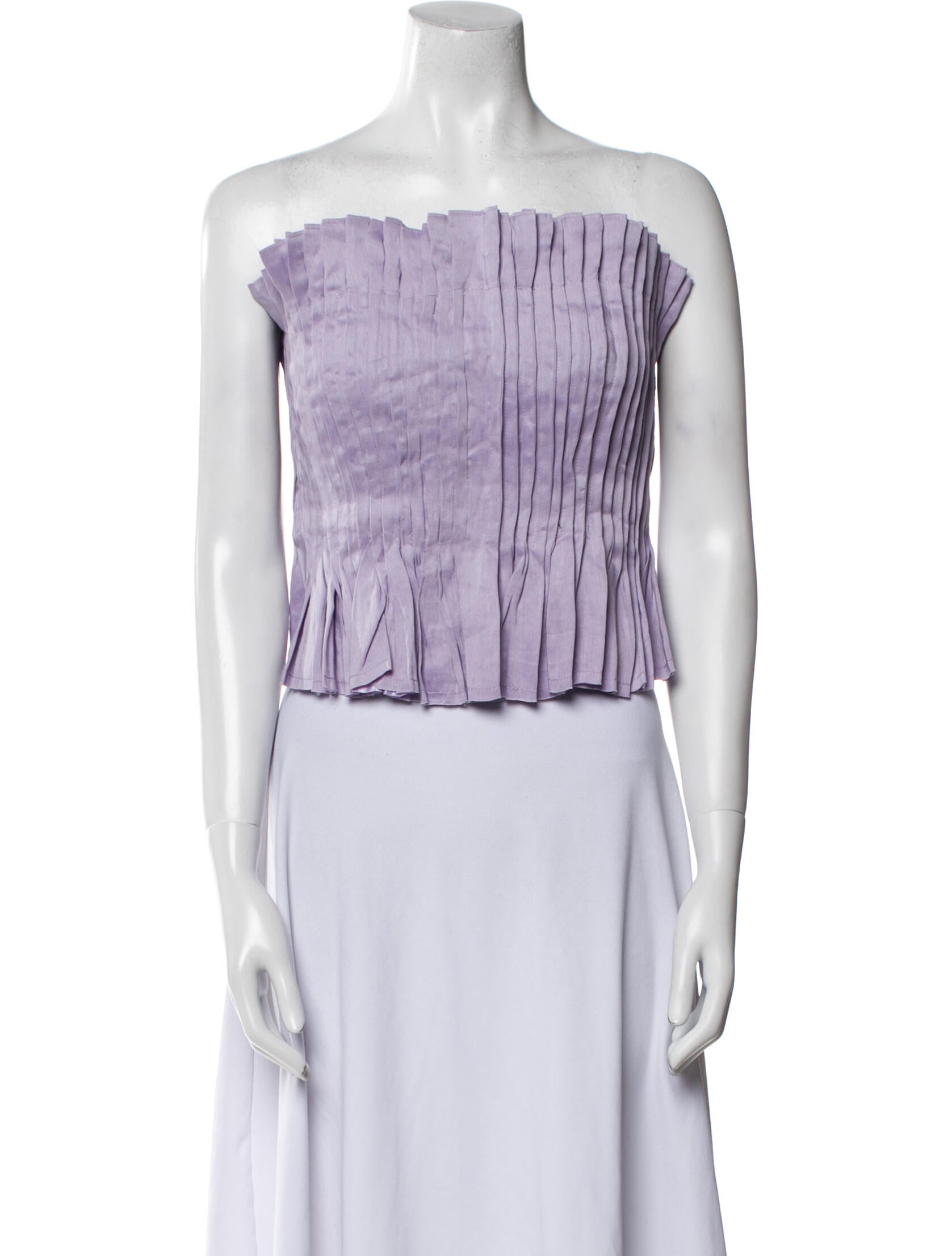 Aje Linen Striped Crop Top