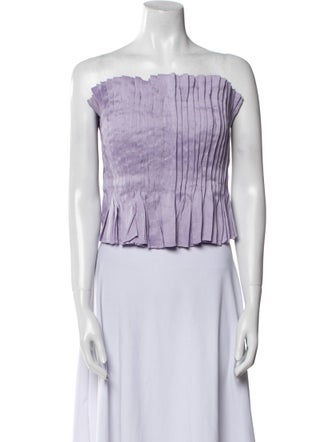 Aje Linen Striped Crop Top