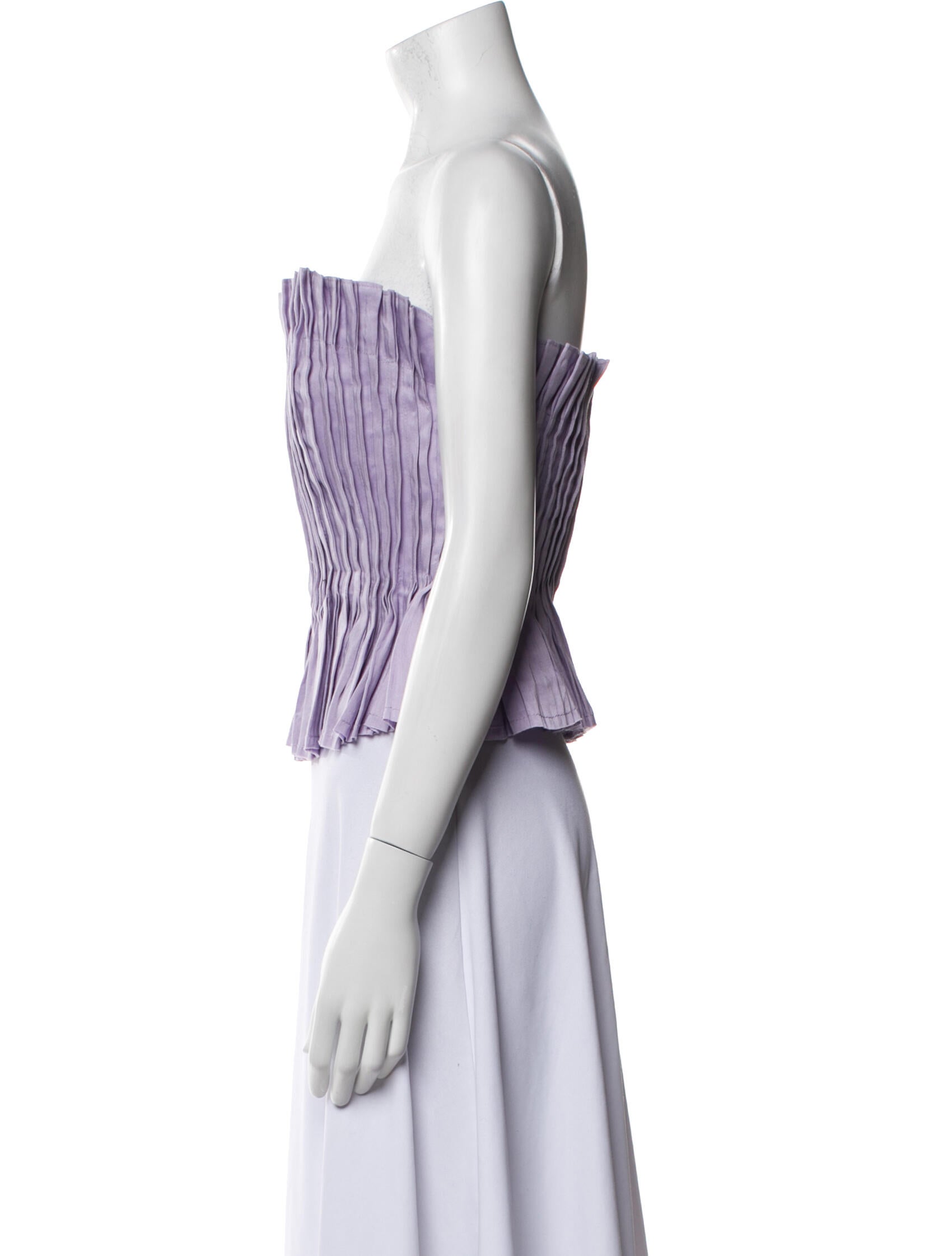 Aje Linen Striped Crop Top