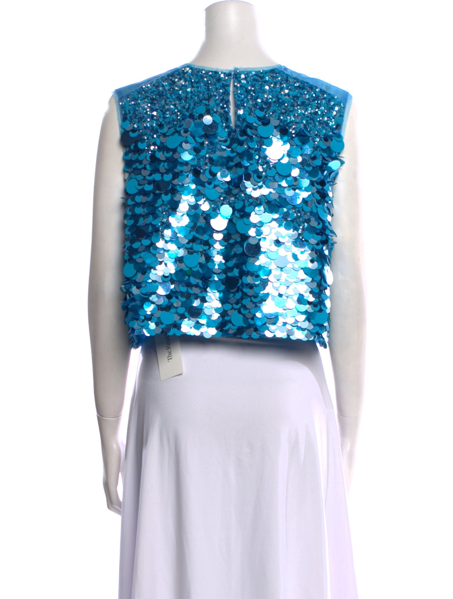 Aje Floral Print Scoop Neck Crop Top