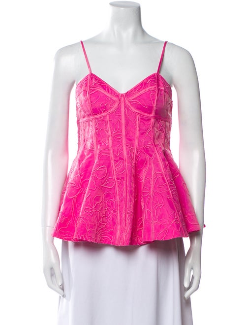 Aje Patterned V-Neck Top