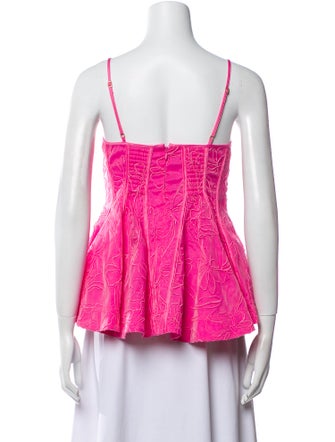 Aje Patterned V-Neck Top