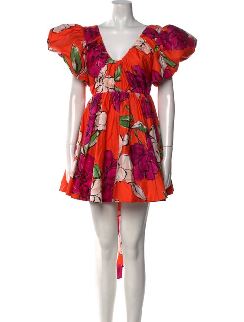 Aje Floral Print Mini Dress